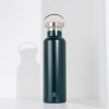 2 Pieces Ecofriendly Bamboo Lid 600 ml Water Bottle - Dark Green / Lilac