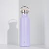 2 Pieces Ecofriendly Bamboo Lid 600 ml Water Bottle - Dark Green / Lilac