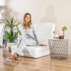 80 x 180 x 11 cm Tokyo Guest 2 in 1 Bed Mattress and Pouf - Grey