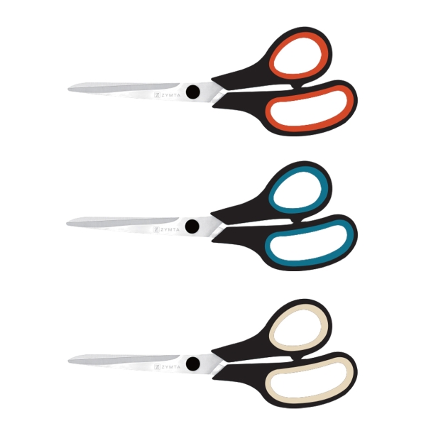 3 Pack 21.4 x 8 cm Heavy Duty Scissors with Ultra Sharp Blades and Comfort Grip Handles - For Office, Home, School, Sewing, and Crafts