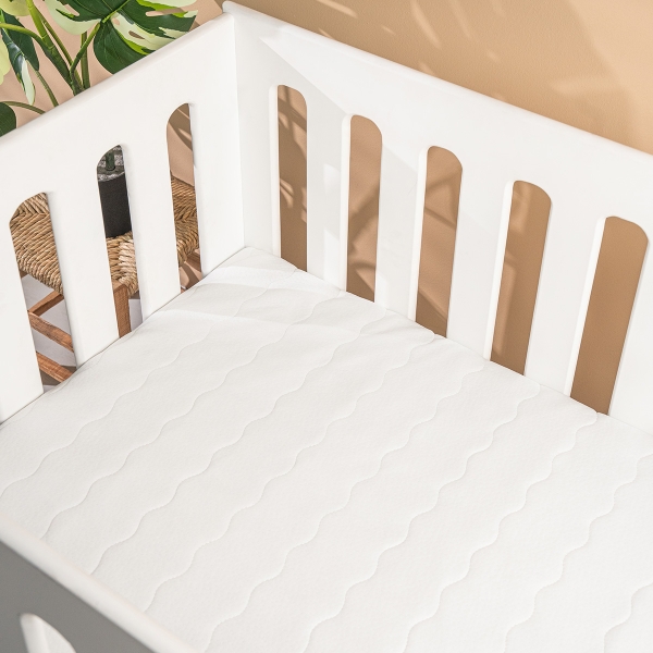 70 x 110 x 8 cm Promo Tortuous Stripes Baby Mattress - White 