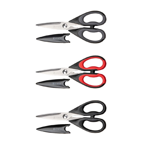 3 Pack Kitchen Scissors All Purpose Heavy Duty, Kitchen Utensils Set, Stainless Steel Cooking Utensils Gadgets, Meat Poultry Food Shears Dishwasher Safe Utility Tools Home Gift, with Protective Sheath