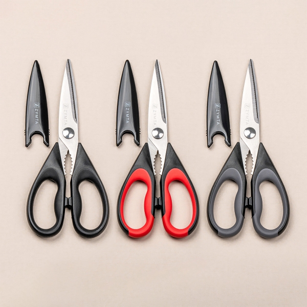 3 Pack Kitchen Scissors All Purpose Heavy Duty, Kitchen Utensils Set, Stainless Steel Cooking Utensils Gadgets, Meat Poultry Food Shears Dishwasher Safe Utility Tools Home Gift, with Protective Sheath