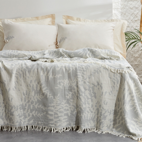 4 Pieces Lorena Double Bedspread Set 230 x 240 cm - Grey