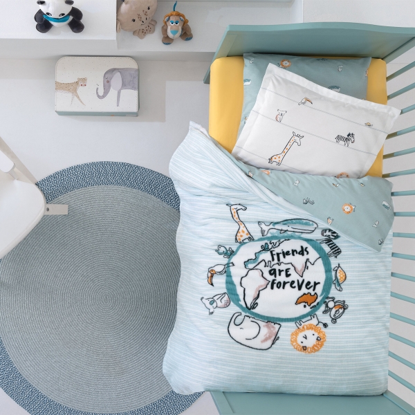 Friends Wellsoft Baby Blanket 100 x 120 cm - Nile Green