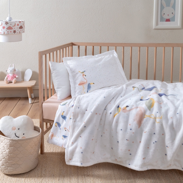 Nuala Wellsoft Baby Blanket 100 x 120 cm - Powder