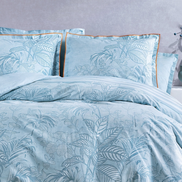 4 Pieces Berry Ranforce Double Duvet Cover Set 200 x 220 cm - Blue