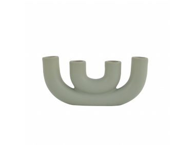 Martina 4 Compartments Decorative Candlestick 23 cm - Green