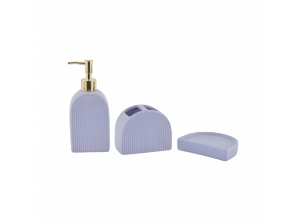 3 Pieces Bali Bathroom Set - Lilac