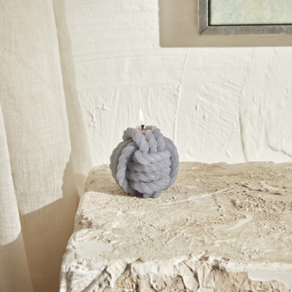 Rope Candle 5 cm - Grey