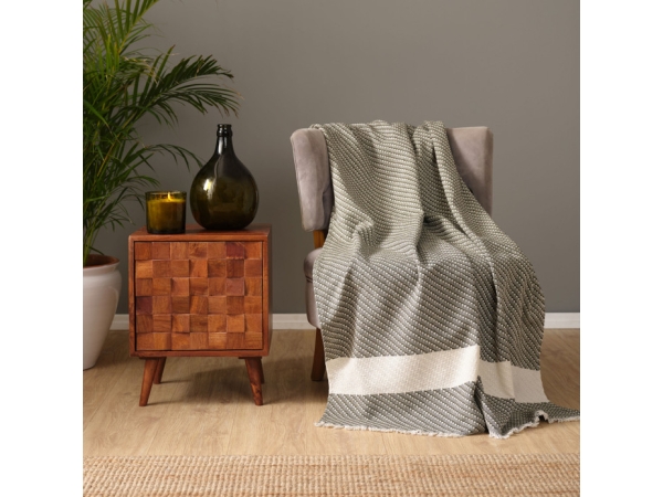 Wilma Throw Blanket 130 x 170 cm - Khaki