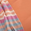 5 Pieces Basic Double Duvet Cover Set With Pique 200 x 220 cm - Fuchsia / Orange