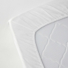 Plain Cotton Single Fitted Sheet 100 x 200 + 30 cm - White