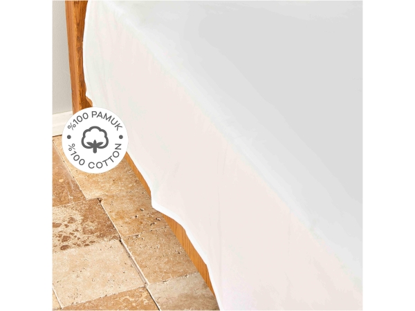 Plain Cotton Single Bed Sheet 180 x 240 cm - White