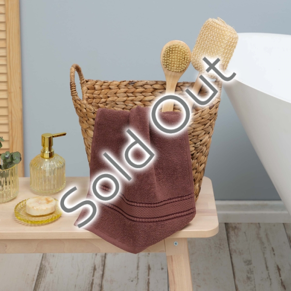 Daily Soft Cotton Hand Towel 30 x 50 cm - Brown