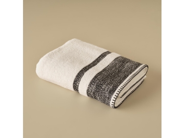 Melange Cotton Bath Towel 70 x 120 cm - Black
