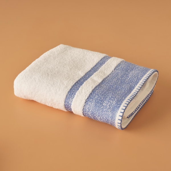 Melange Cotton Bath Towel 70 x 120 cm - Blue