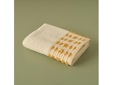 Tassel Cotton Bath Towel 70 x 120 cm - Yellow