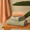 Geo Cotton Bath Towel 70 x 120 cm - Salmon