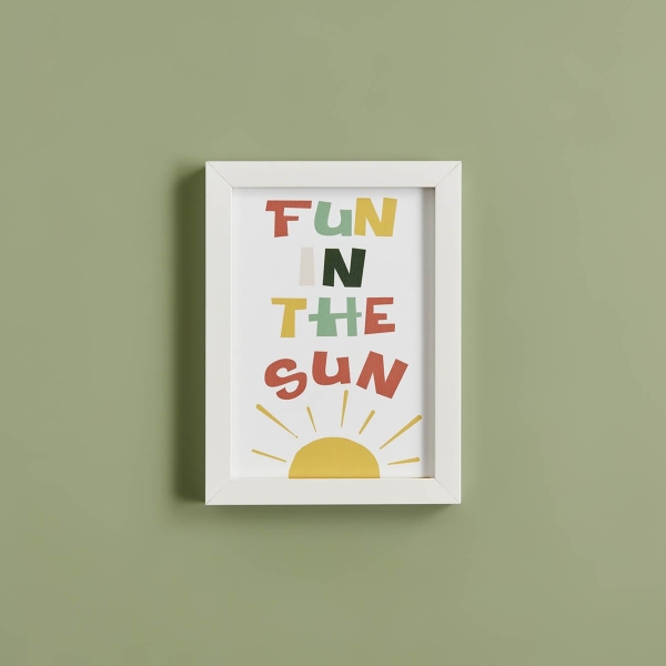 Fun in The Sun Frame 23 x 17 cm - White