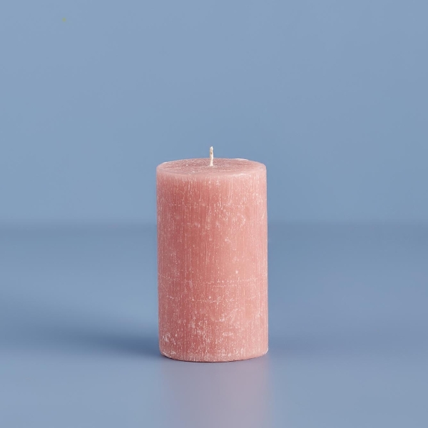 Block Candle 7 x 12 cm - Dried Rose
