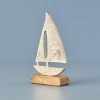 Marine Sailing Decorative Object 12 x 5 x 22 cm - Silver