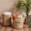 Home Jute Laundry Basket with Waterproof Base 36 x 40 cm - Dark Beige