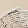 Maroon Cotton Decorative Saddle Basket 20 x 9 x 30 cm - White