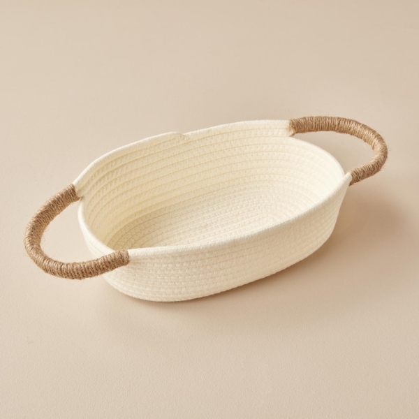 Montana Ivory Basket 20 x 29 x 8 cm - White