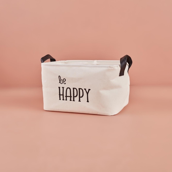 Be Happy Basket 30 x 21 x 18 cm - White