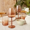 6 Pieces Soft Glass Cup 430 ml - Amber