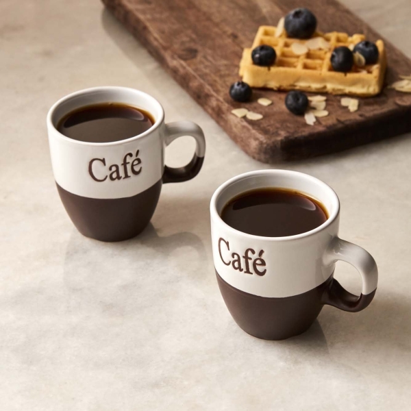 2 Pieces Cafe Stoneware Espresso Cu..