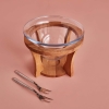 4 Pieces Choco Fondue Set 14 x 17 cm - Brown