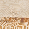 3 Pieces Marlin Cotton Satin Double Duvet Cover Set 200 x 220 cm - Brown