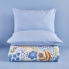 2 Pieces Audrey Cotton Ranforce Single Duvet Cover Set 160 x 200 cm - Blue