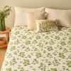 150 x 220 cm Eucalyptus Cotton Single Printed Pique ( 180 gr/m2 ) - Green