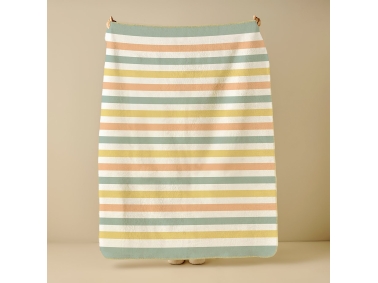 Saint Tropez Cotton Single Blanket 150 x 200 cm - Yellow / Green