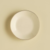 24 Pieces Opal Porcelain Dinner Set - White / Gold