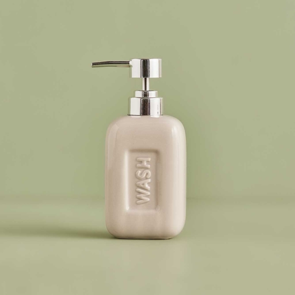 Vasilisi Liquid Soap Dispenser 7 x 6 x 16.5 cm ( 260 ml ) - Beige