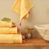 2 Pieces Mosaic Cotton Hand Towel Set 30 x 50 cm - Yellow