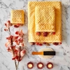 2 Pieces Mosaic Cotton Hand Towel Set 30 x 50 cm - Yellow