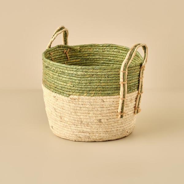 Shay Wicker Basket 30 x 30 x 30 cm - Green