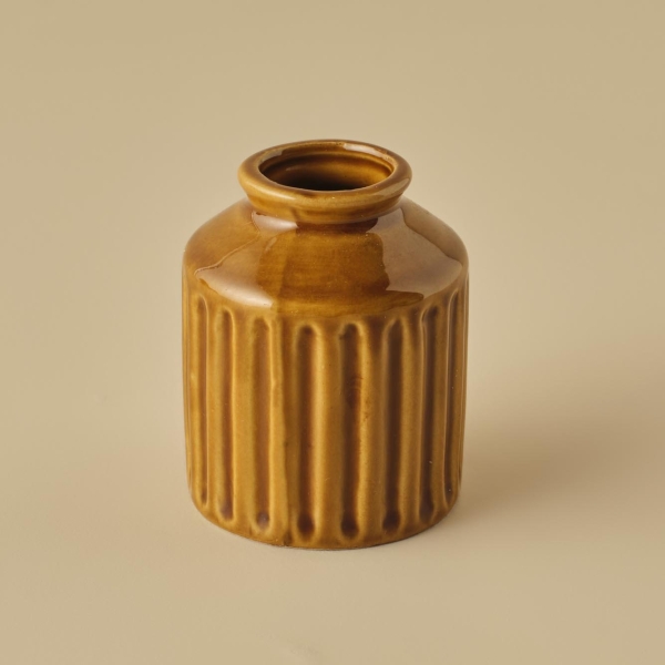 Ottawa Porcelain Vase 7 x 10 cm - Dark Brown