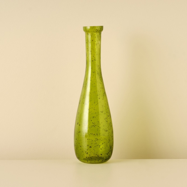 Fuld Glass Vase 9 x 9 x 30 cm - Green