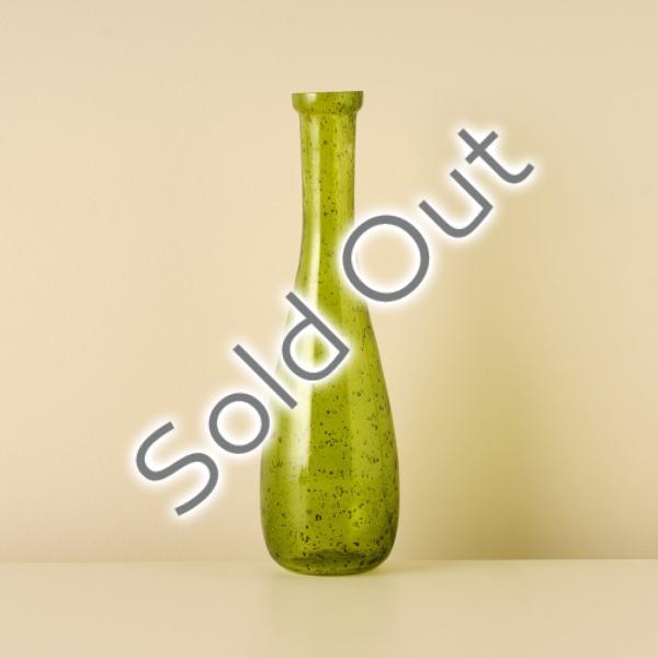 Fuld Glass Vase 9 x 9 x 30 cm - Green
