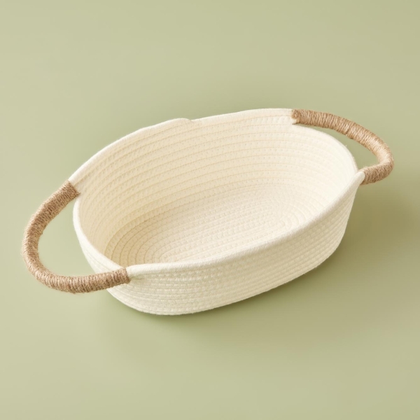 Montana Ivory Basket 31 x 21 x 8 cm - White