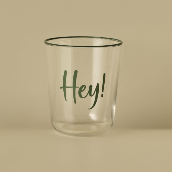 6 Pieces Hey Glass Cup 350 ml - Green
