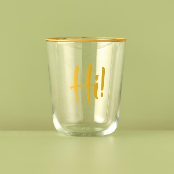 6 Pieces Hi Glass Cup 350 ml - Yellow
