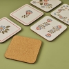 6 Pieces Vintage Coaster Set 10 x 10 cm - Blue