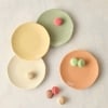 6 Pieces Enjoy Porcelain Dessert Plate 21 cm - Green